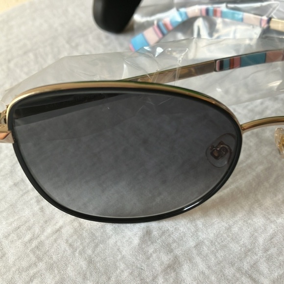 Kate Spade: Maryam Gold Tone Wire Frame sunglasses- Gray Gradient - Picture 13 of 16